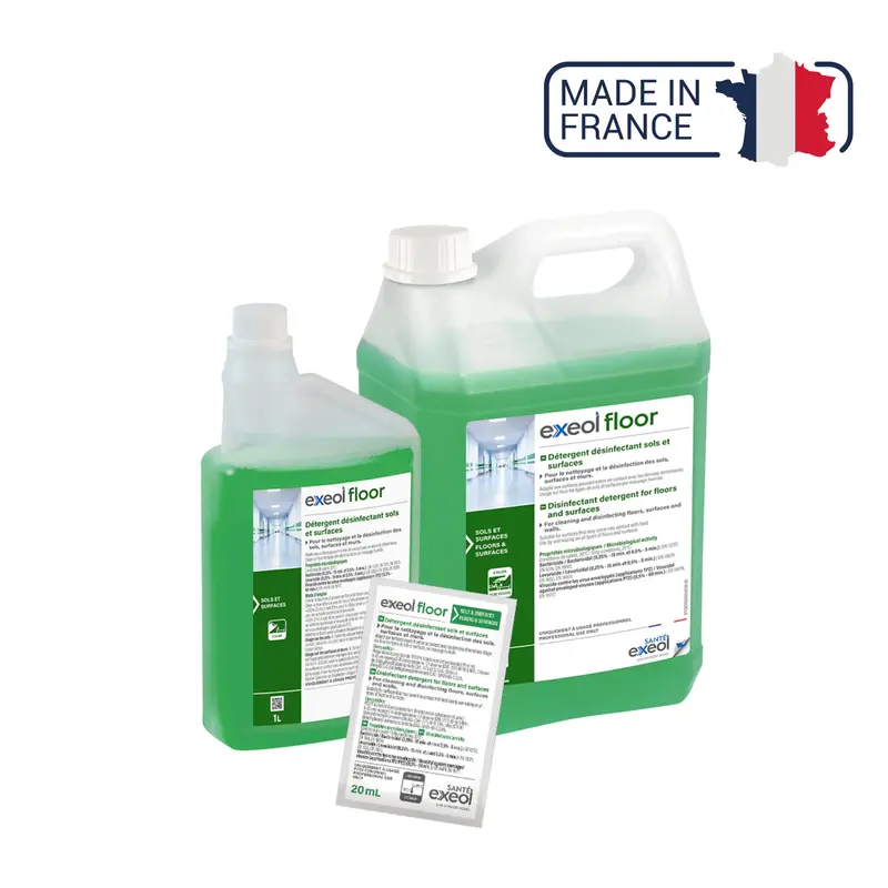 Exeol Floor - Détergent désinfectant sols et surfaces - Sodel