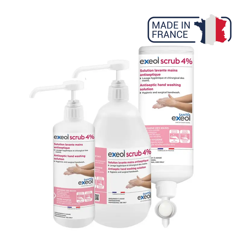 Exeol scrub 4% savon antiseptique - Sodel