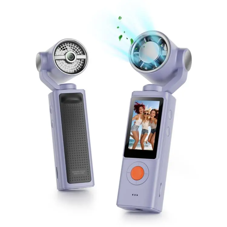 F21 1.97 inch IPS Screen 1080P HD Handheld Vlog Video Camera with Fan(Purple)