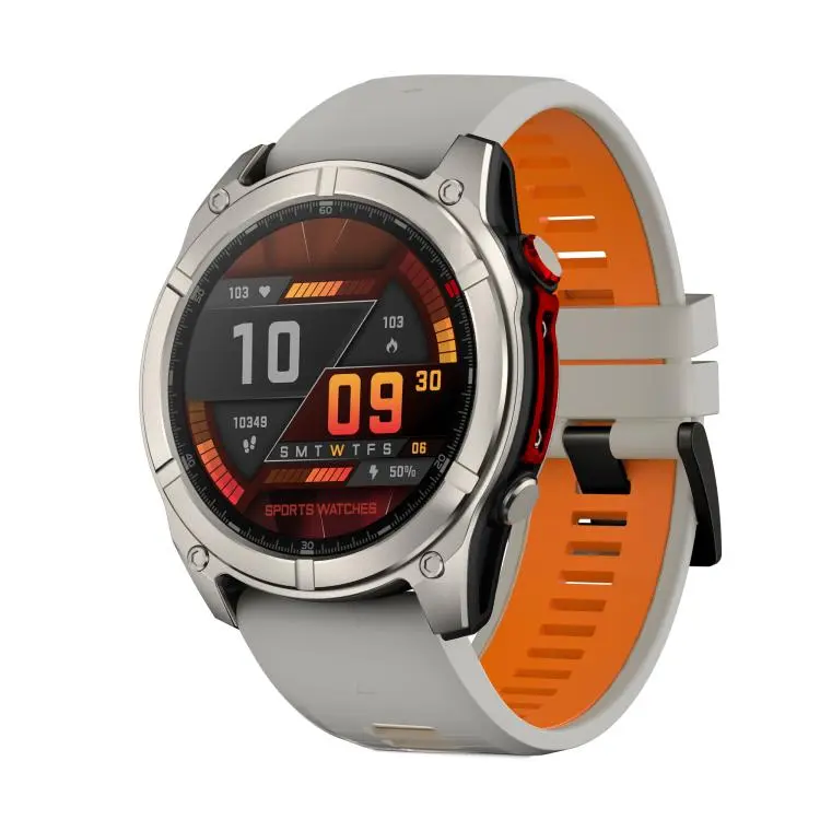 F8 Pro 1.43 inch AMOLED Screen Smart Watch Support Health Monitoring, Multi-Sport Modes(Grey Orange)