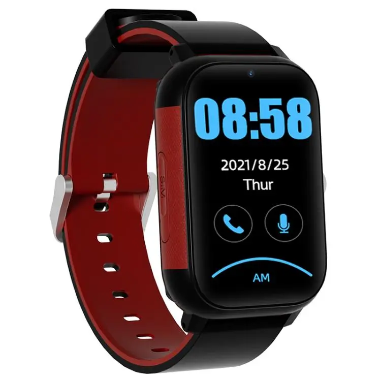FA96 1.57-inch Screen 4G Network GPS Tracking Kids Smart Watch(Black Red)