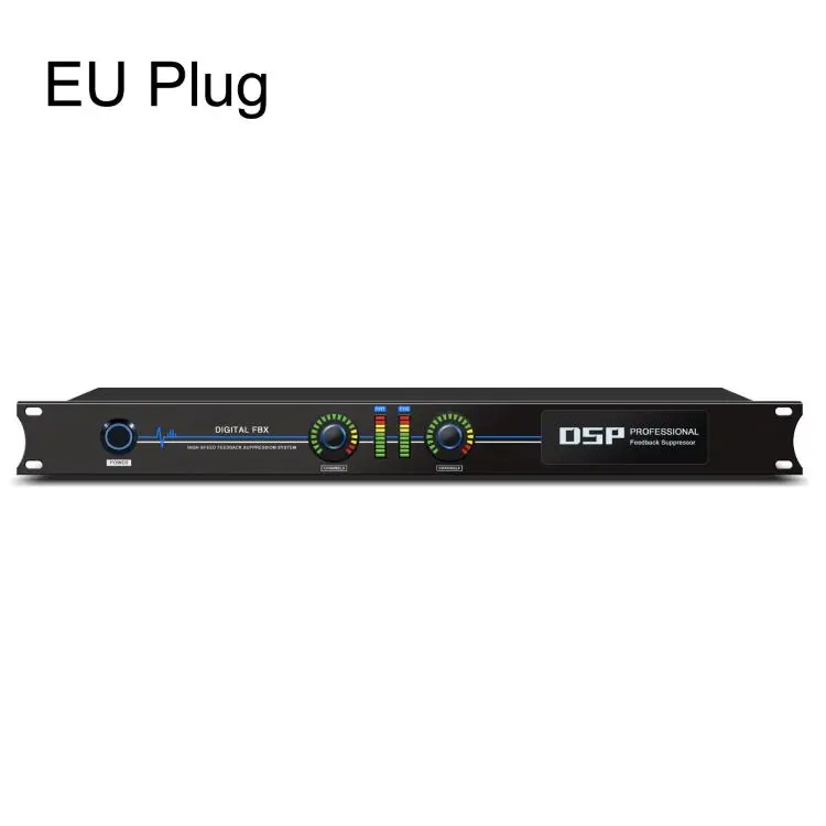 FBX220 DSP Digital Feedback Suppressor Professional Anti-Howling Processor For Microphones(EU Plug)