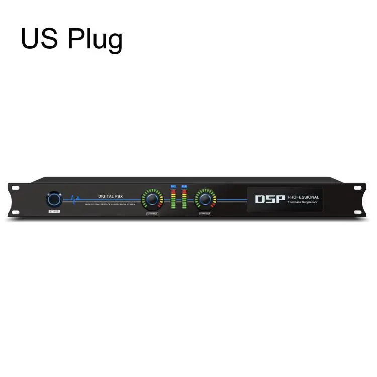 FBX220 DSP Digital Feedback Suppressor Professional Anti-Howling Processor For Microphones(US Plug)