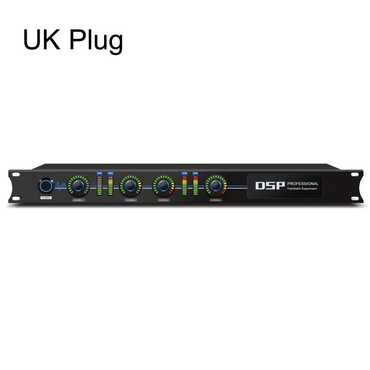 FBX440 DSP Digital Feedback Suppressor Professional Anti-Howling Processor For Microphones(UK Plug)