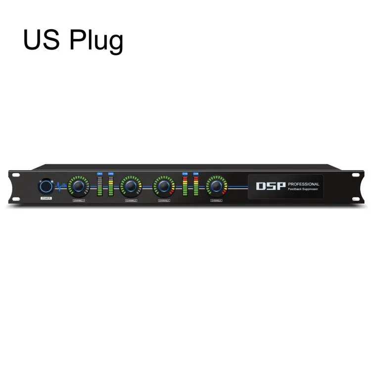 FBX440 DSP Digital Feedback Suppressor Professional Anti-Howling Processor For Microphones(US Plug)
