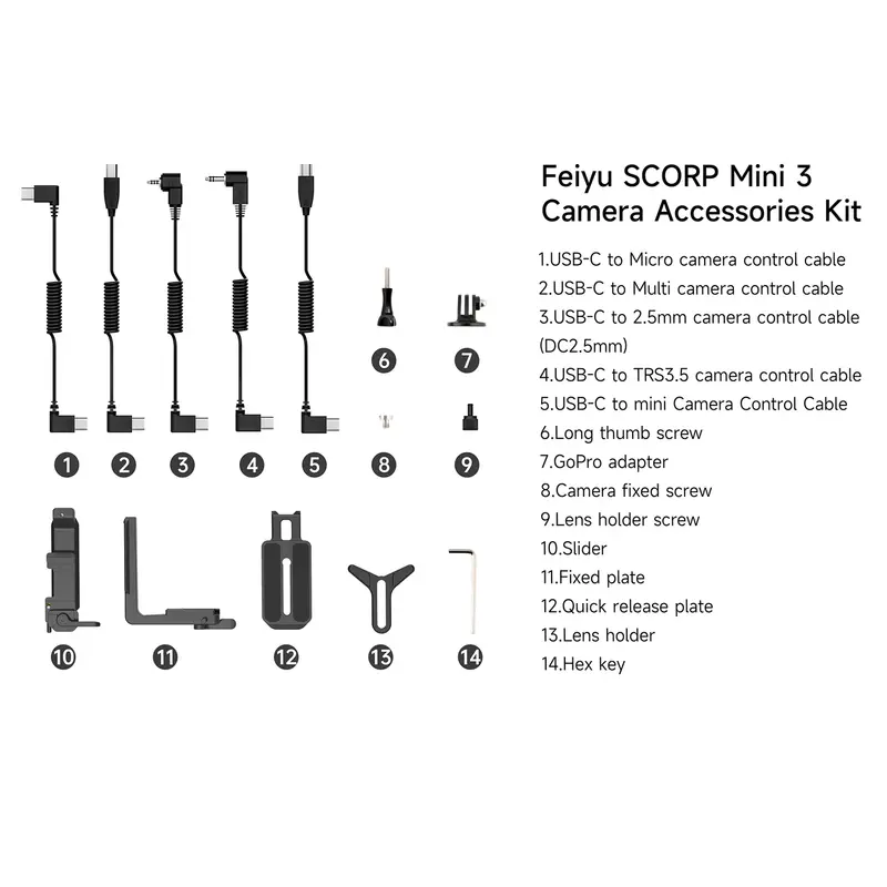 Feiyu Camera Quick Release Plate+Accessories Kit for SCORP Mini 3 (Smartphone Ver.)