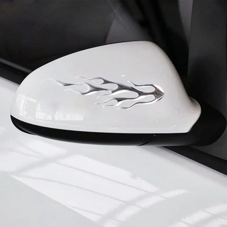 Flame Pattern Car Stickers(Silver)