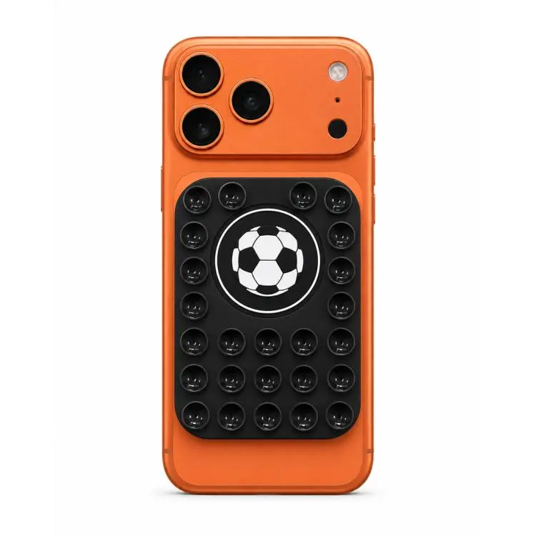 Football Reusable Silicone Magnetic Phone Holder(Black)