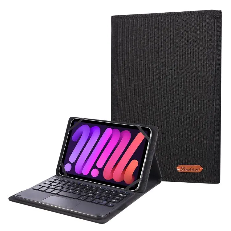 For 10-11 inch Fabric Texture Horizontal Flip Leather Universal Tablet Case(Black)