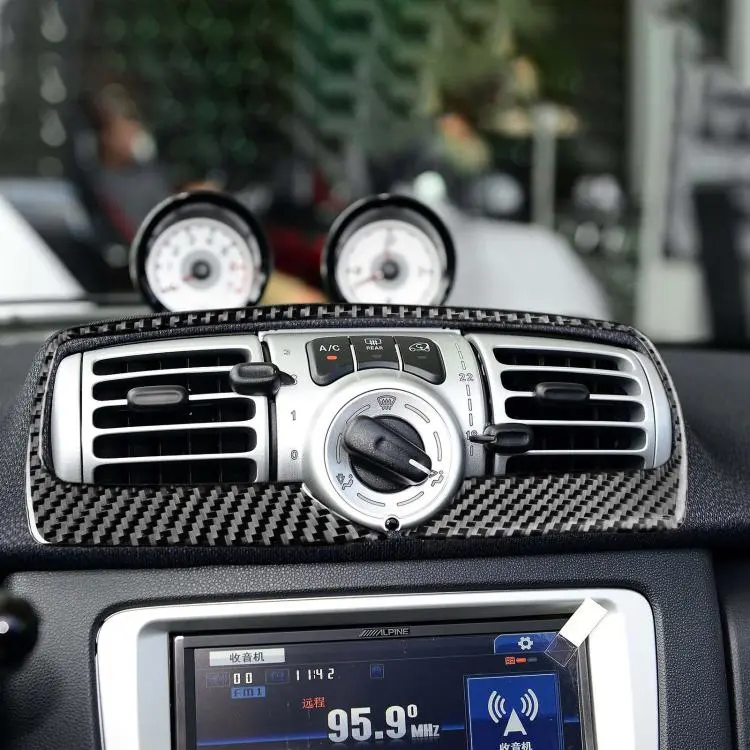 For 2011-2015 Benz Smart Fortwo Central Air Vent Sticker(Black)