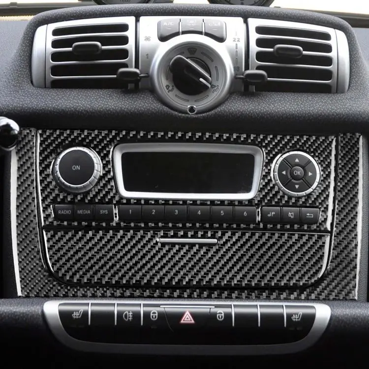 For 2011-2015 Mercedes-Benz Smart 3pcs /Set CD Panel Stickers(Black)
