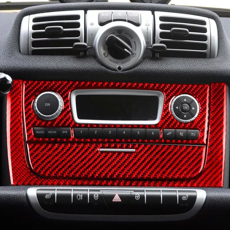 For 2011-2015 Mercedes-Benz Smart 3pcs /Set CD Panel Stickers(Red)