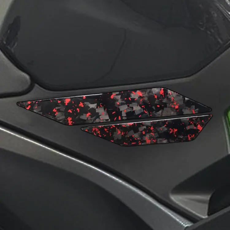 For 2019-2023 Kawasaki Ninja 400 4pcs /Set Side Body Decoration Stickers(Forged Gold Foil Red)