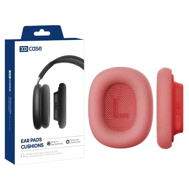 For AirPods Max XDcase 1 Pair Soft-Touch Magnetic Replacement Sponge Ear Pads(Pink)