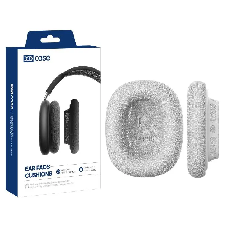 For AirPods Max XDcase 1 Pair Soft-Touch Magnetic Replacement Sponge Ear Pads(Silver)