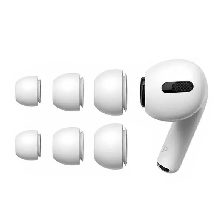 For AirPods Pro 3 3 Pairs Silicone Earplugs Kit, S/M/L Size(White)