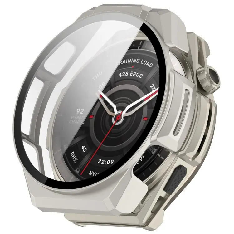 For Amazfit Balance Ultra Tempered Glass Film Integrated PC Watch Protective Case(Matte Titanium)