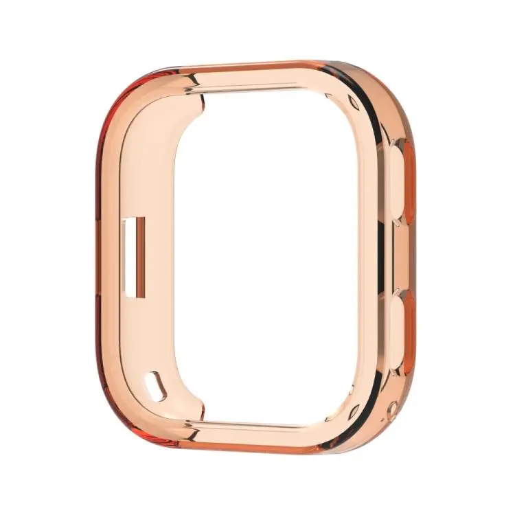 For Amazfit Bip Max Candy Color Half Coverage Hollow TPU Watch Protective Case(Transparent Orange)
