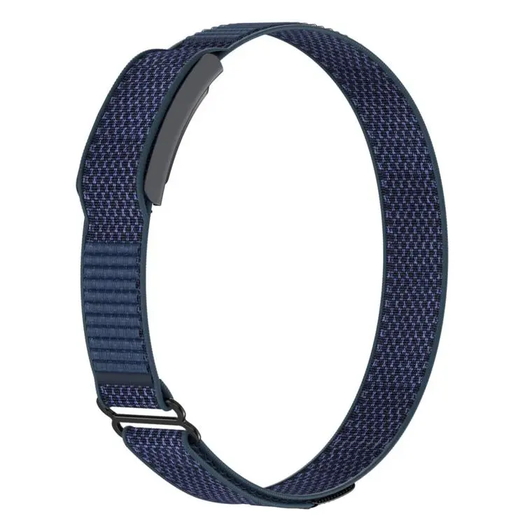 For Amazfit Helio Strap Nylon Hook and Loop Fastener Watch Band Armband(Dark Blue)