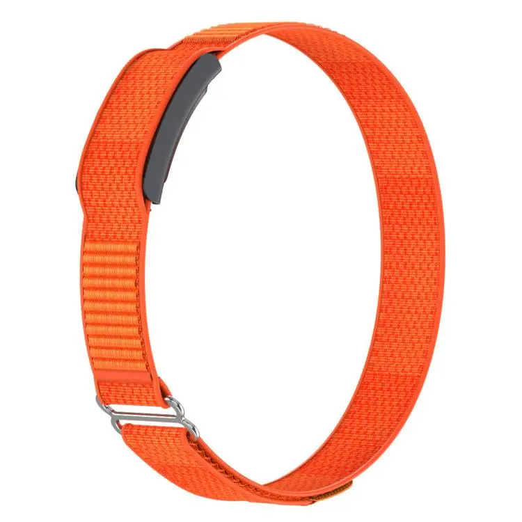 For Amazfit Helio Strap Nylon Hook and Loop Fastener Watch Band Armband(Orange)