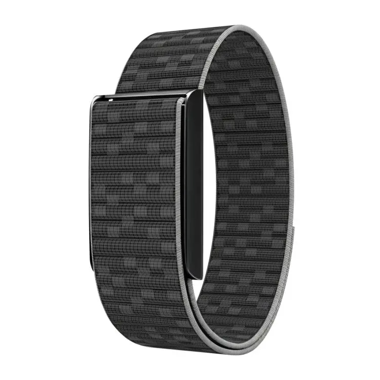 For Amazfit Helio Strap Watch Frame Integrated Nylon Hook and Loop Fastener Watch Band(Black+Black)
