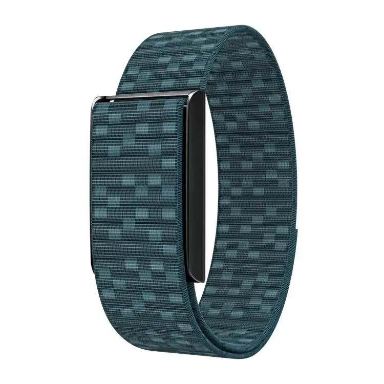 For Amazfit Helio Strap Watch Frame Integrated Nylon Hook and Loop Fastener Watch Band(Blue+Black)