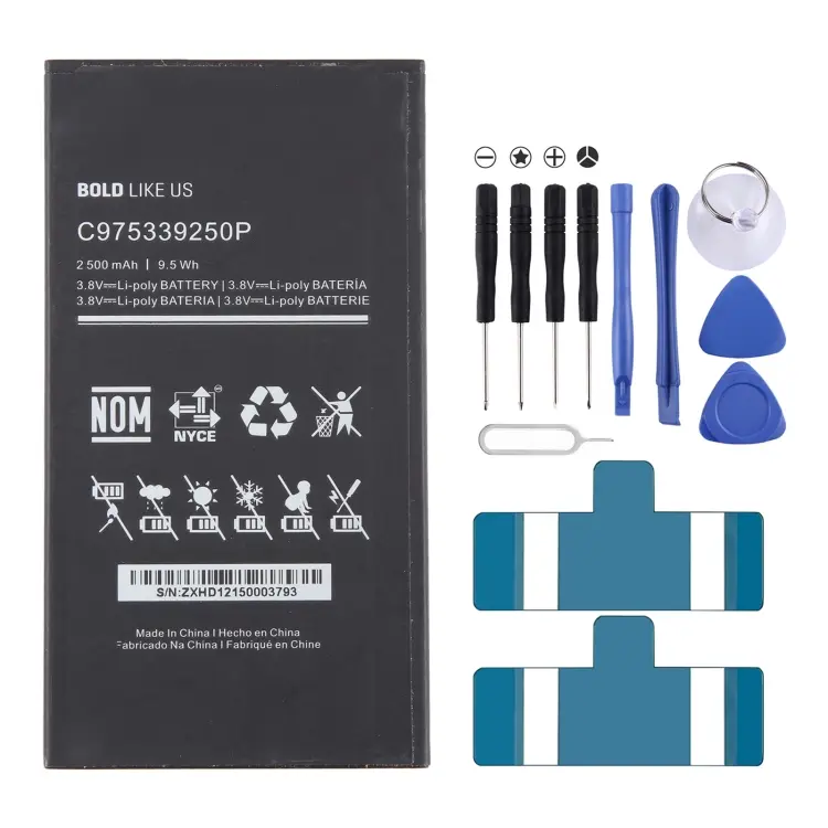 For BLU Dash X Plus LTE D0030UU C975339250P 2500mAh Battery Replacement