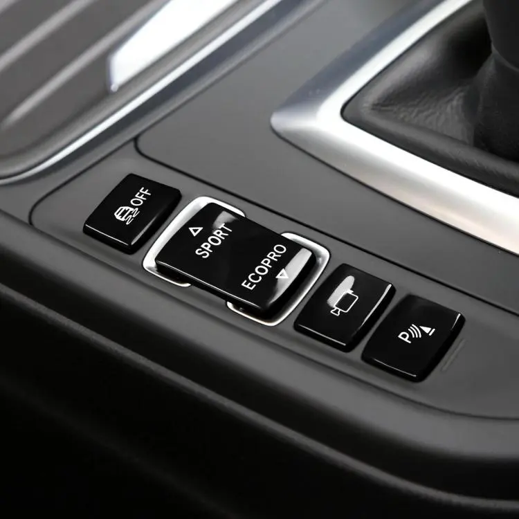 For BMW 1234 Series F Chassis 4pcs /Set Gear Shift Panoramic Camera Reversing Radar Switch Buttons(Black)
