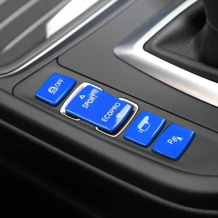 For BMW 1234 Series F Chassis 4pcs /Set Gear Shift Panoramic Camera Reversing Radar Switch Buttons(Blue)