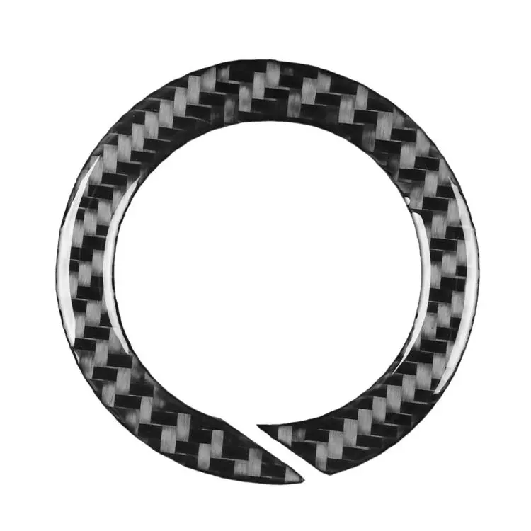 For BMW 5 Series i5 G60 / G68 2023-2026 Steering Wheel Logo Decor Ring Car Sticker(Carbon Fiber)