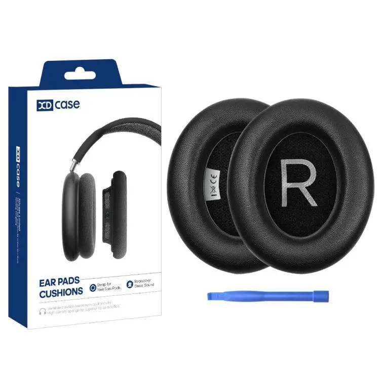 For Bose 700 / NC700 XDcase 1 Pair Protein Leather Headset Replacement Ear Pads with Prying Tool(Black)