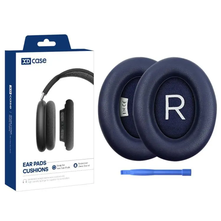 For Bose 700 / NC700 XDcase 1 Pair Protein Leather Headset Replacement Ear Pads with Prying Tool(Dark Blue)
