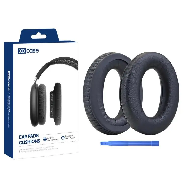 For Bose Aviation Headset X / A10 / A20 XDcase 1 Pair Protein Leather Headset Replacement Ear Pads with Prying Tool(Black)