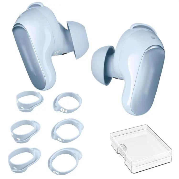 For Bose QuietComfort Ultra / Ultra 2 AhaStyle WG197 3pairs Silicone Ear Hooks Anti-Slip Ear Wings Loops(Blue)