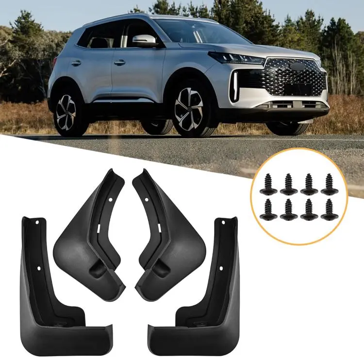 For Chery Tiggo 4 Pro 2025 4pcs/Set Car Wheel Splash Flaps Fender Guard