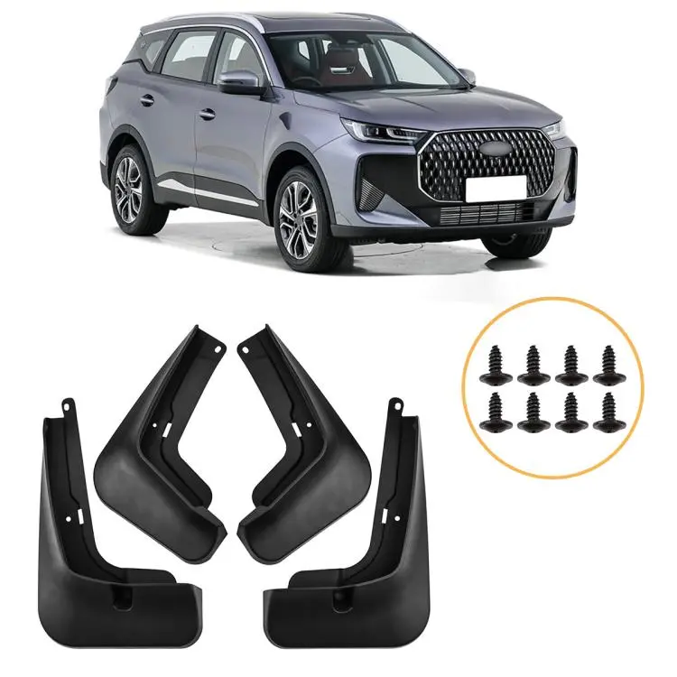 For Chery Tiggo 7L PLUS 2025 4pcs/Set Car Wheel Splash Flaps Fender Guard