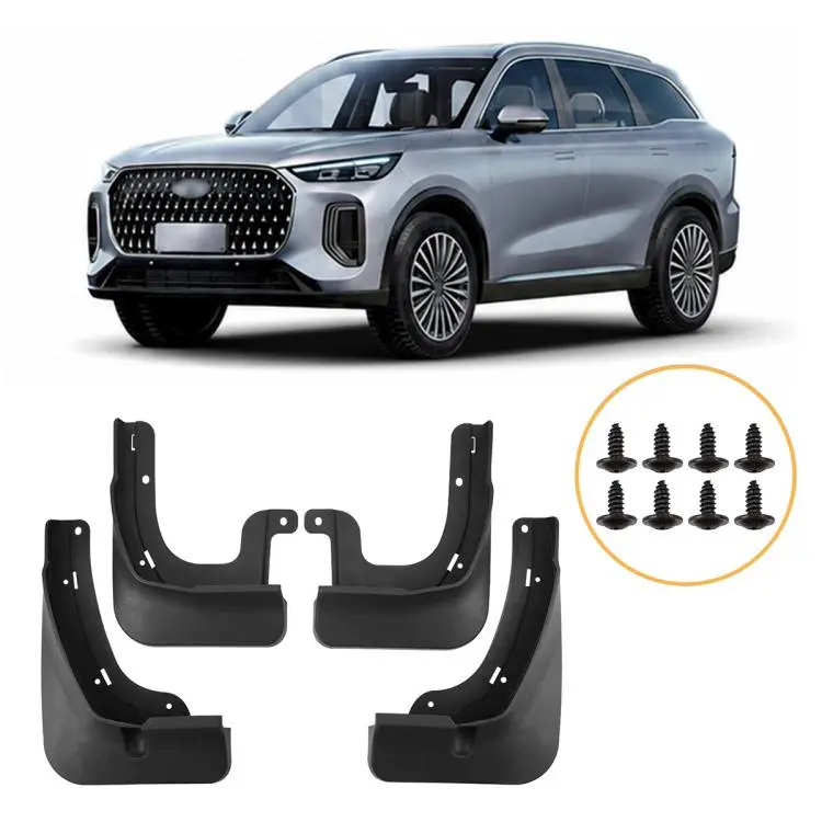 For Chery Tiggo 8L / Fulwin T9 2024 4pcs/Set Car Wheel Splash Flaps Fender Guard
