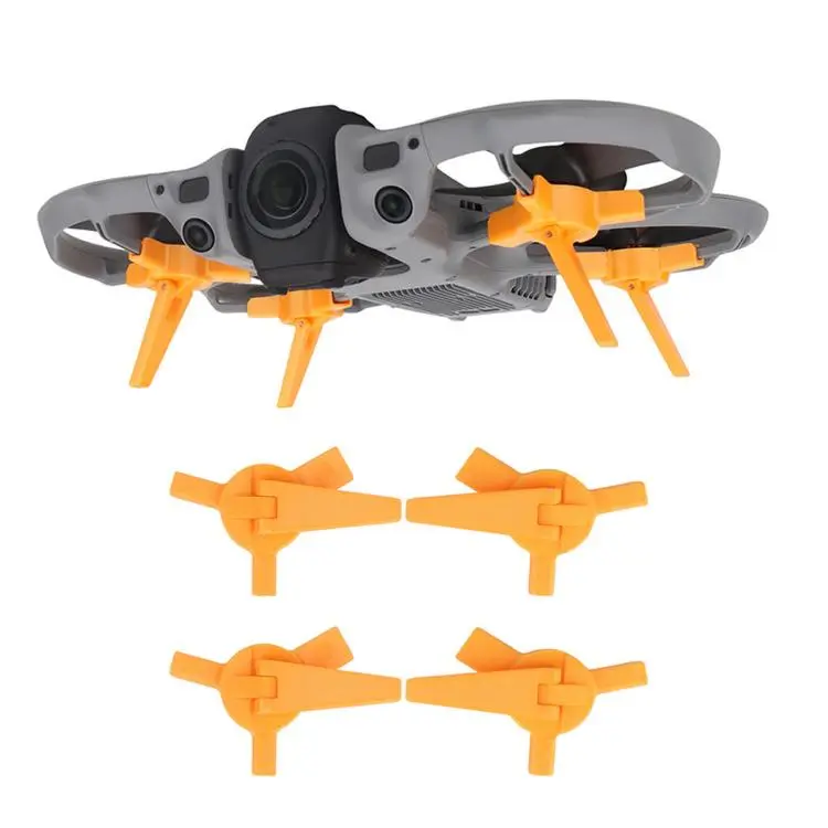 For DJI Avata 360 Foldable Landing Gear Extensions 26mm Height Extender Legs Snap-On Collapsible Chassis Protector(Orange)
