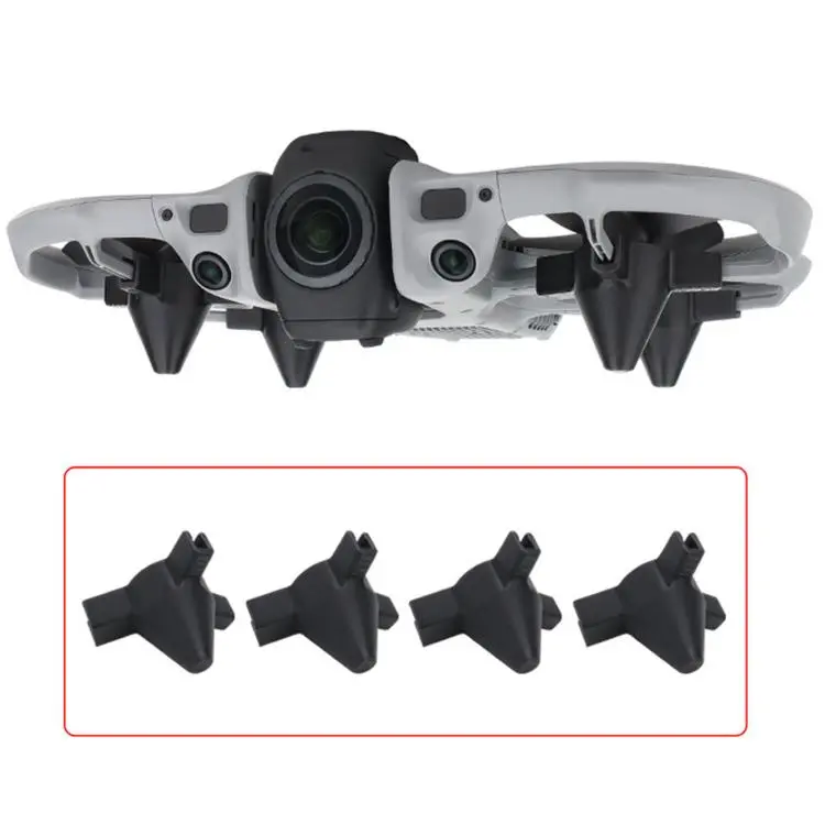 For DJI Avata 360 Landing Gear Extensions 20mm Height Extender Legs Snap-On Chassis Protector(Black)