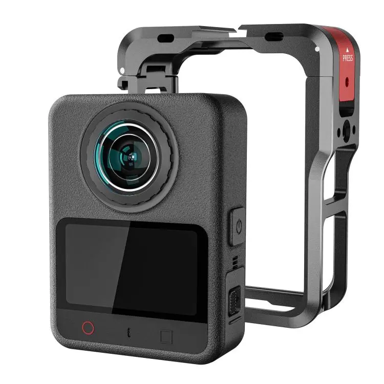 For DJI Osmo 360 / 360 II STARTRC Metal Cage Frame with Cold Shoe (Dark Gray)
