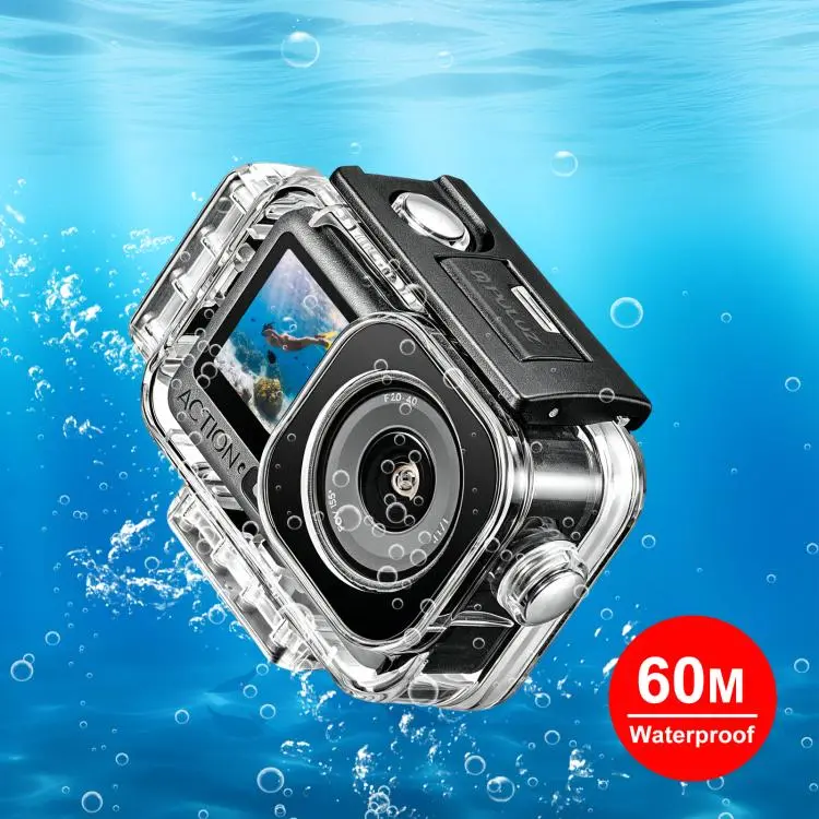 For DJI Osmo Action 6 PULUZ Magnetic 60m Waterproof Diving Housing Case Magnetic Quick-release Horizontal-Vertical Cover (Transparent)