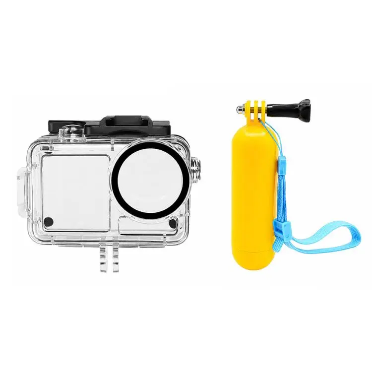 For DJI Osmo Action 6 Waterproof Housing 60m Underwater Cameras Cover with Buoyancy Bar(Transparent)