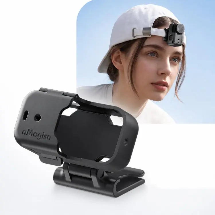 For DJI Osmo Nano aMagisn Magnetic Cap Clip Mount 360 Rotatable Hat Brim Backpack Strap Clamp POV Vlog Mount