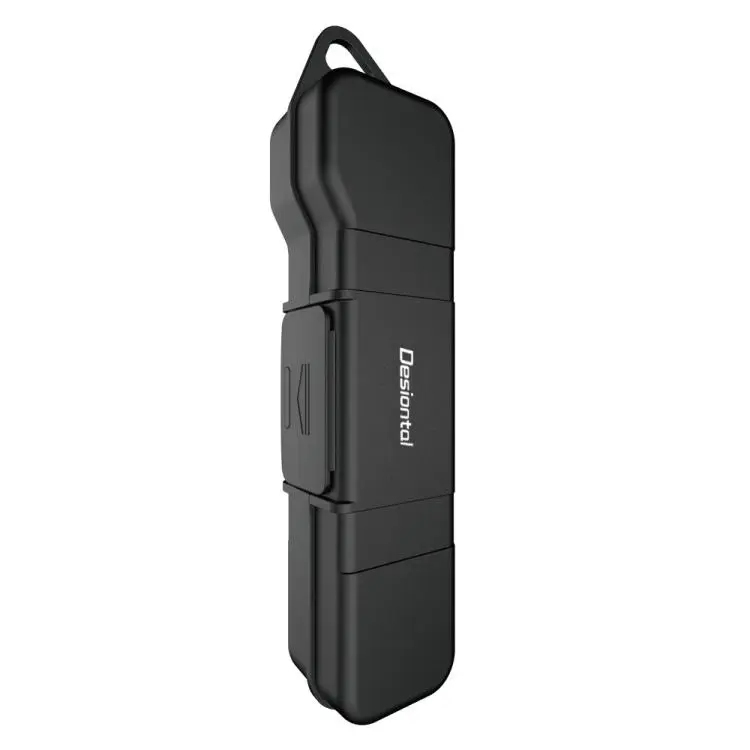 For DJI Osmo Pocket 4 / 3 Desiontal Hard Shell Storage Box with Filter Slot & SD Card Slot(Black)
