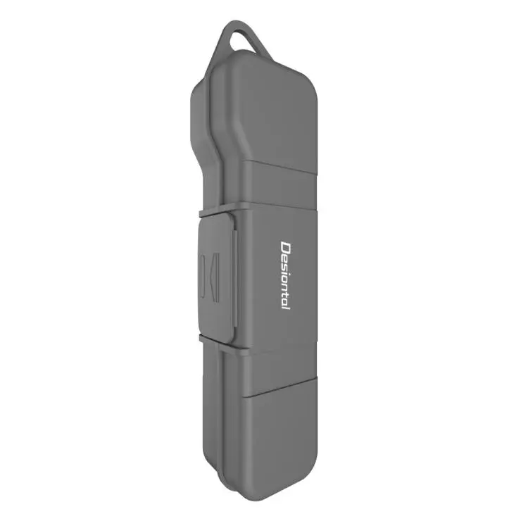 For DJI Osmo Pocket 4 / 3 Desiontal Hard Shell Storage Box with Filter Slot & SD Card Slot(Grey)