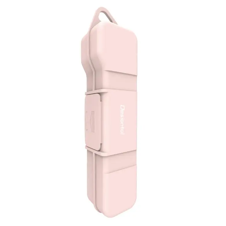 For DJI Osmo Pocket 4 / 3 Desiontal Hard Shell Storage Box with Filter Slot & SD Card Slot(Pink)