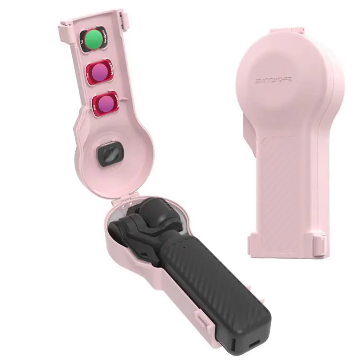 For DJI Osmo Pocket 4 / 3 Sunnylife Bulb-Shaped Protective Cover with Filter Box, Fits Gimbal Clamp(Pink)