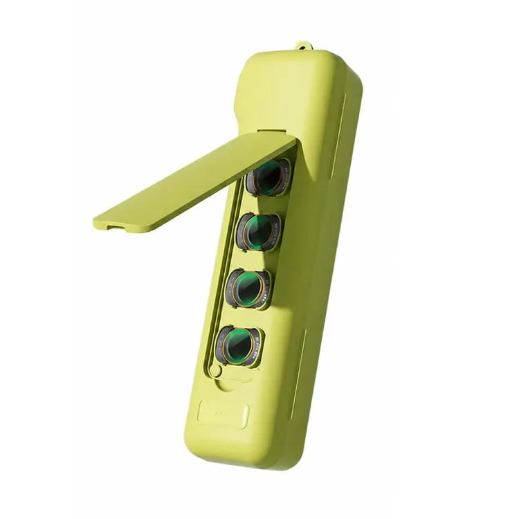 For DJI Osmo Pocket 4 / 3 Xasurg Shock-proof Protective Cover with Storage Filter Box(Lime Green)