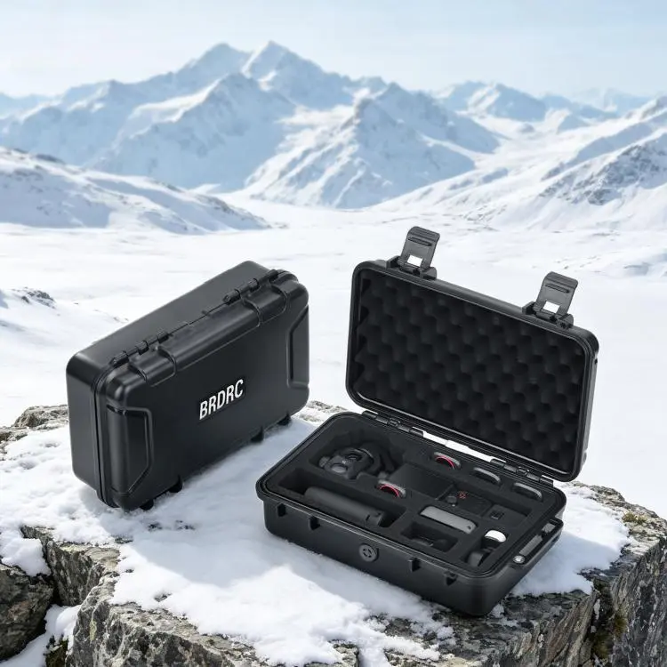 For DJI Osmo Pocket 4P BRDRC Portable Explosion-Proof Storage Case(Black)