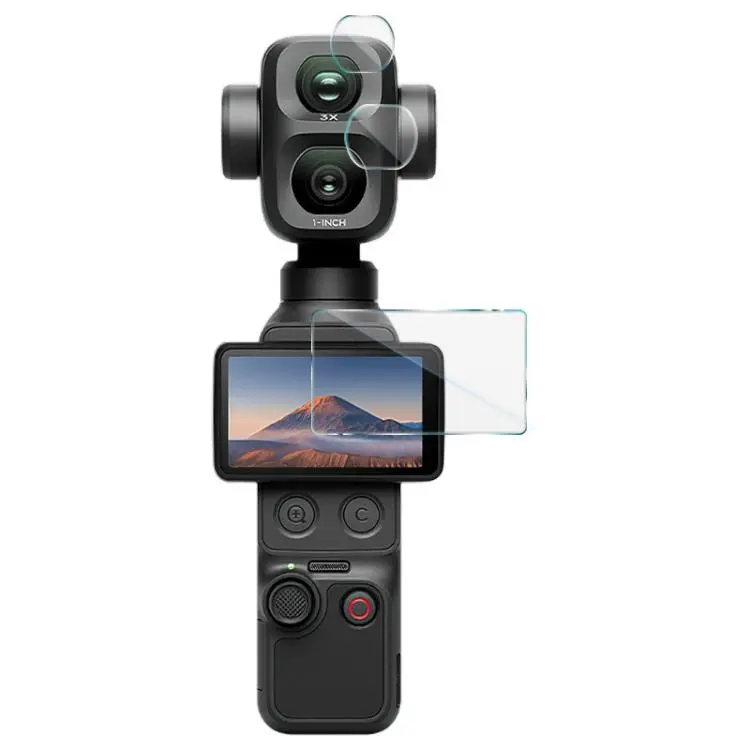 For DJI Osmo Pocket 4P imak Tempered Glass Film with Camera Lens Film